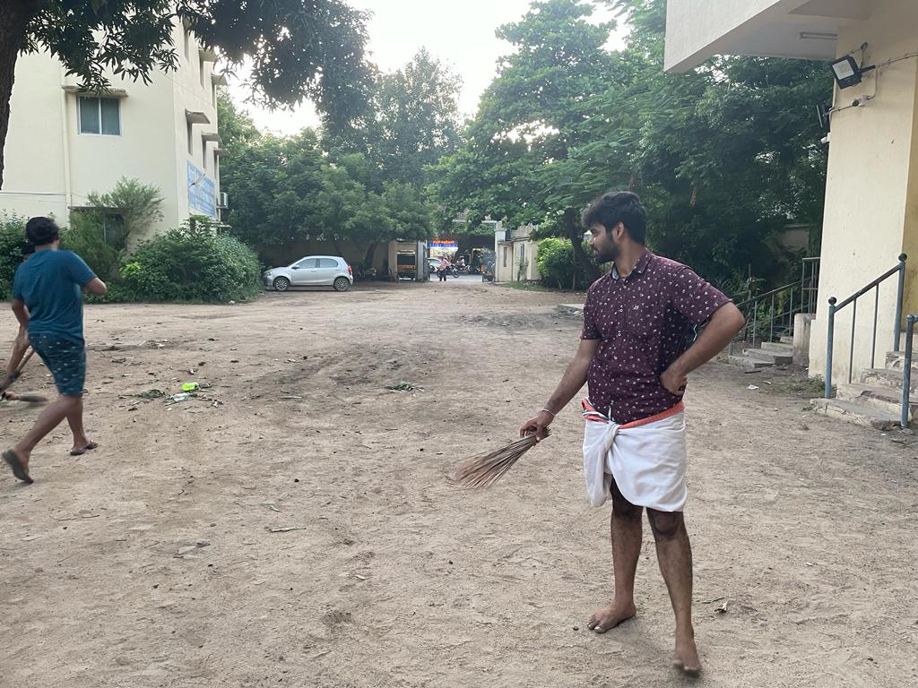Swachh Bharat Movement in the wake of Gandhi Jayanti, 2023 - Campus Cleaning Activities by Students